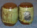 Frankoma barrel shakers glazed prairie green
